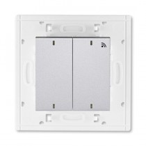 vysílač RF dvojnásobný, nástěnný, 868 MHz, titanová/kouř. černá 3299H-A11908 70, design LEVIT M